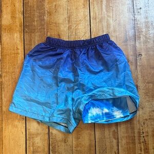 Swim shorts size 9 boxer briefs liner blue swim trunks chubbies vacation